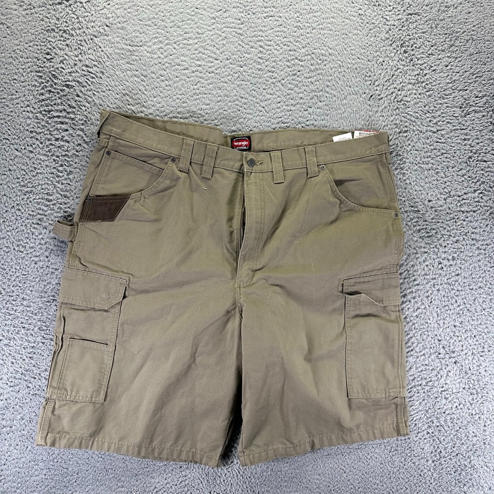 Wrangler Ranger Shorts Men's 44 Brown Cotton Cargo‎ Carpanter Workwear Travel